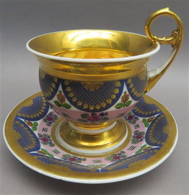 Sammeltasse mit Untertasse, Böhmen 19. Jhdt. - Antiques, art and jewellery