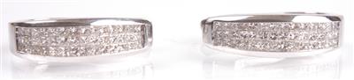 2 Diamantohrsteckkreolen zus. ca. 1,46 ct - Arte, antiquariato e gioielli