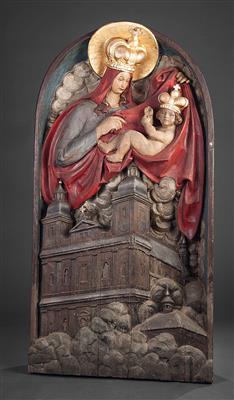 Nischen-Relief - Wallfahrtsmadonna, 19./20. Jhdt. - Um?ní, starožitnosti, šperky