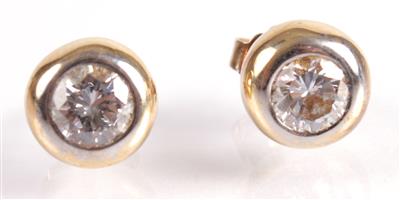 2 Brillantohrstecker zus. ca.0,80 ct - Antiques, art and jewellery