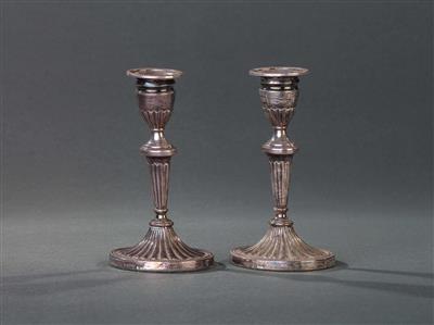 Paar englische Kerzenhalter - Antiques, art and jewellery