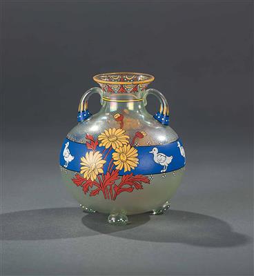 Henkelvase, Glasfabrik Fritz Heckert, Petersdorf um 1890 - Arte, antiquariato e gioielli