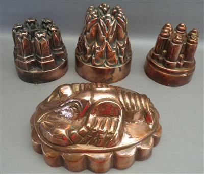 4 verschiedene Kupfermodel - Arte, antiquariato e gioielli