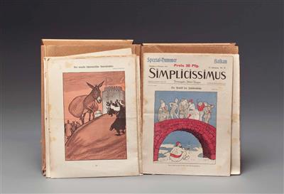 33 satirische Zeitschriften "Simplicissimus", München 1908/1909 - Arte, antiquariato e gioielli