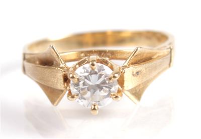 Solitärring ca. 0,60 ct - Antiques, art and jewellery