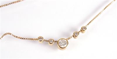 Brillantcollier zus. ca. 0,55 ct - Kunst, Antiquitäten und Schmuck