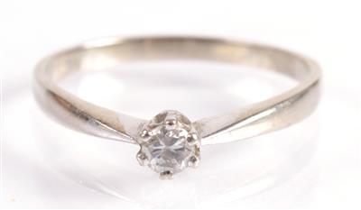 Solitärring ca. 0,15 ct - Antiques, art and jewellery