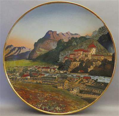 Bild-Teller "Kufstein", Villeroy  &  Boch, Mettlach um 1900 - Arte, antiquariato e gioielli