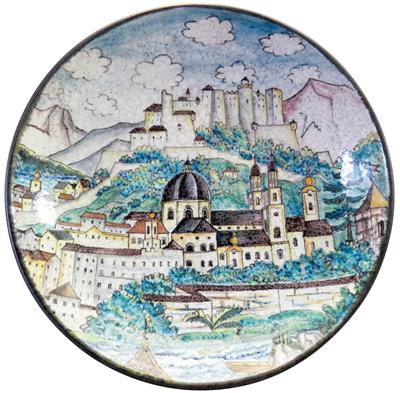 Bild-Teller "Salzburg", Fa. Schleiss, Gmunden, 1. Hälfte 20. Jhdt. - Sommerauktion (Kunst & Antiquitäten)