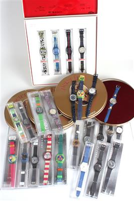 33 Stück Swatch-Armbanduhren - Arte, antiquariato e gioielli