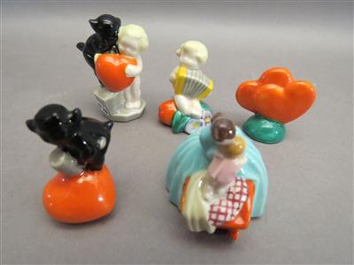 5 Miniatur-Figuren - Antiques, art and jewellery