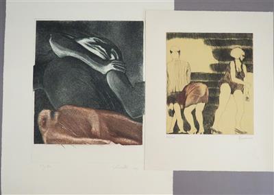 2 Grafiken: a) Ernst SKRICKA - Modern and Contemporary Art, Modern Prints