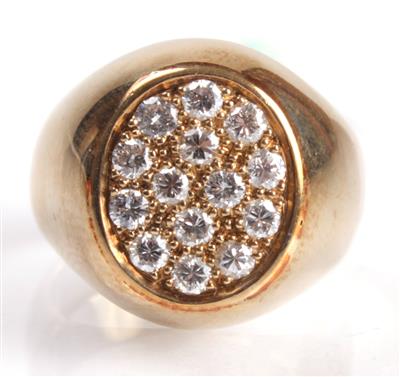 Brillantdamenring zus. ca. 0,40 ct - Antiques, art and jewellery