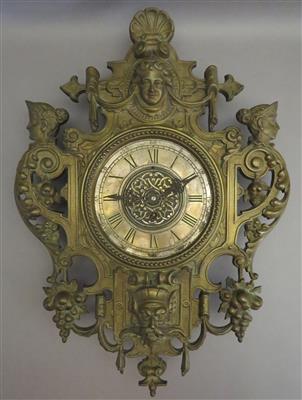 Wanduhr, Historismus um 1880/90 - Kunst, Antiquitäten und Schmuck