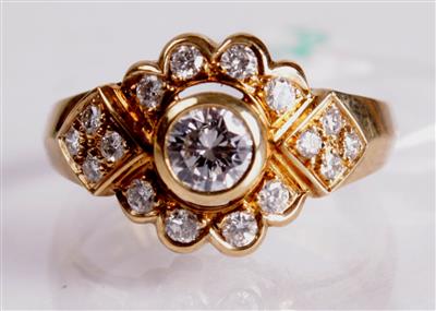 Brillantdamenring zus. ca. 0,60 ct - Antiques, art and jewellery