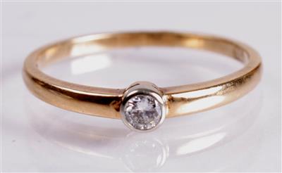 Diamantdamenring ca. 0,10 ct - Arte, antiquariato e gioielli