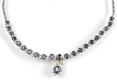 Diamantcollier zus. ca. 0,16 ct - Antiques, art and jewellery