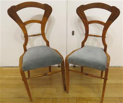 2 Biedermeier-Sessel, 2. Drittel 19. Jahrhundert - Kunst, Antiquitäten und Schmuck