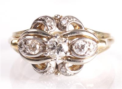 Brillantring zus. ca. 0,45 ct - Antiques, art and jewellery