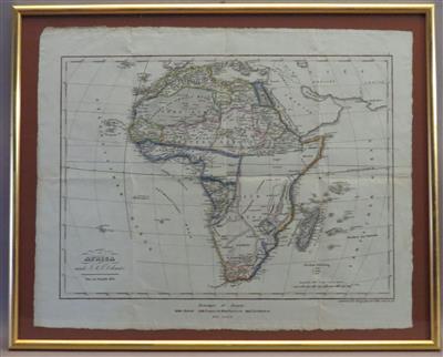 Landkarte von Afrika - Arte, antiquariato e gioielli
