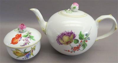 Teekanne und Zuckerdose, Meissen, 2. Hälfte 20. Jhdt. - Antiques, art and jewellery