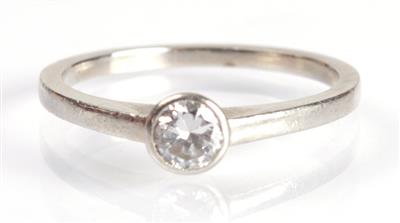 Solitärring ca. 0,35 ct - Antiques, art and jewellery