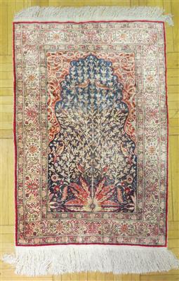 Türkischer Seidenknüpfteppich Kayseri ca. 121 x 83 cm - Umění, starožitnosti, šperky