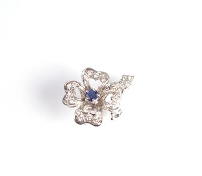 Brillantbrosche zus. ca. 0,45 ct - Kunst, Antiquitäten und Schmuck