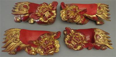 4 liegende Fo-Hunde, China, 20. Jhdt. - Antiques, art and jewellery