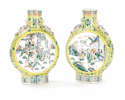 Paar Famille Rose Vasen, China, 20. Jhdt. - Arte, antiquariato e gioielli