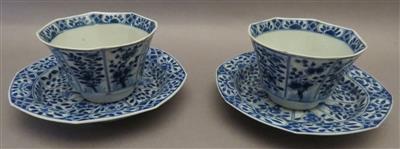 2 Teeschalen mit Unterteller, England, 19. Jhdt. - Kunst, Antiquitäten und Schmuck