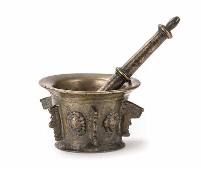 Bronzemörser mit Pistill, wohl Spanien oder Frankreich, 16. Jhdt. - Antiques, art and jewellery