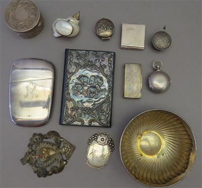 Konvolut großteils Silber-Objekte - Kunst, Antiquitäten und Schmuck