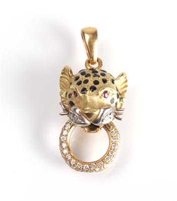 Diamantangehänge "Pantherkopf" - Umění, starožitnosti, šperky