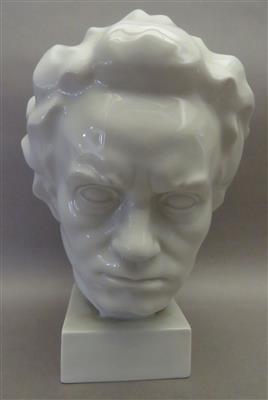 Ludwig van Beethoven-Büste, Entwurf von Ferdinand Opitz, Ausführung Porzellanmanufaktur Augarten Wien, 20. Jhdt. - Arte, antiquariato e gioielli