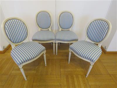 4 Sessel im Louis-Seize-Stil,20. Jahrhundert - Arte, antiquariato e gioielli