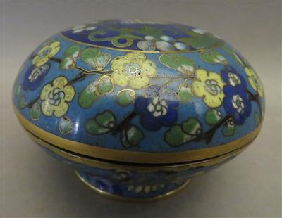 Cloisonné-Deckeldöschen, Japan?, Meije-Periode - Umění, starožitnosti, šperky