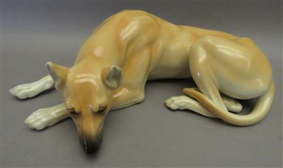Liegender Hund - Dogge, Porzellanmanufaktur Nymphenburg, 1. Drittel 20. Jhdt. - Arte, antiquariato e gioielli