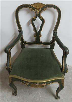 Großes Armfauteuil im venezianischen Barockstil 19./20. Jahrhundert - Umění, starožitnosti, šperky