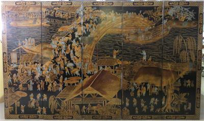 5 chinesische Wandbilder, 20. Jahrhundert - Kunst, Antiquitäten und Schmuck