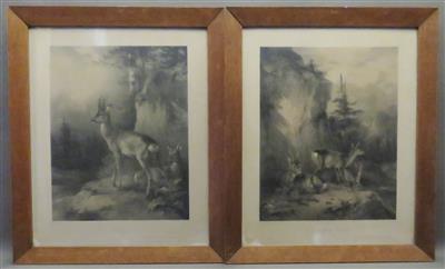 2 Lithographien nach Friedrich Gauermann - Arte, antiquariato e gioielli