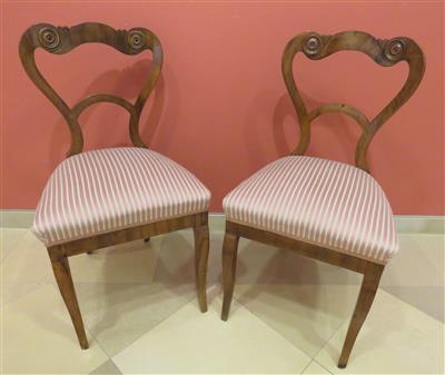 2 Biedermeier-Sessel um 1830 - Kunst, Antiquitäten und Schmuck