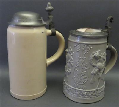 2 Bierkrüge, Ende 19. Jhdt. - Antiques, art and jewellery