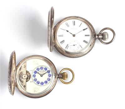 2 Herrentaschenuhr Waltham A. W. Co und Herbdomas Patent - Arte, antiquariato e gioielli