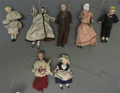 Sammlung von 7 kleinen Puppenfiguren - Arte, antiquariato e gioielli