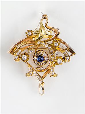 Altschliffbrillantgehänge zus. ca. 1,20 ct - Antiques, art and jewellery