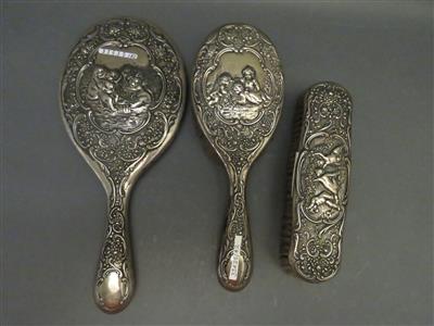 3-teiliges Toilette-Frisierset im Barockstil, Deutsch um 1900 - Arte, antiquariato e gioielli