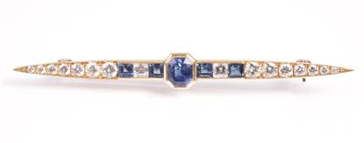 Brillantdiamantbrosche zus. ca. 1 ct - Antiques, art and jewellery