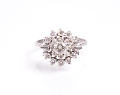 Brillant-Diamantdamenring zus. ca. 0,90 ct - Antiques, art and jewellery