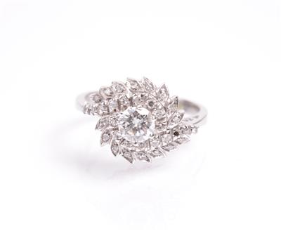 Brillant-Diamantdamenring zus. ca. 0,95 ct - Antiques, art and jewellery